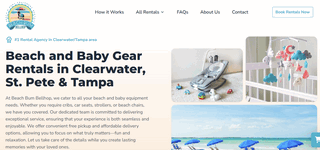 Beach & Baby Equipment Rental and Luggage Storage in Clearwater, Florida area