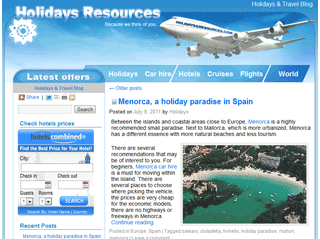 Holiday and travel blog